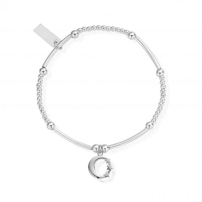 custom bracelet with meaningful message for friendship gift-ChloBo Cute Mini Moon and Star Bracelet SBCM580