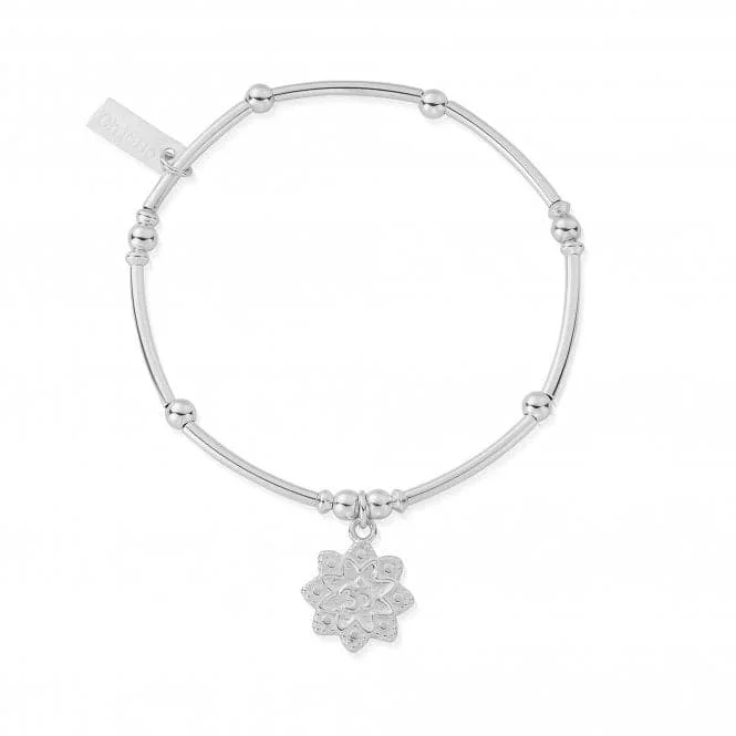 custom bracelet with coordinates for travel memories and keepsakes-ChloBo Mini Noodle Ball Flower Om Bracelet SBMNB693