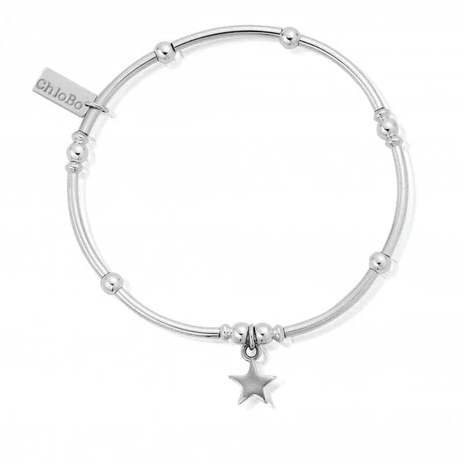 personalized bracelet with engraved date for family celebration-ChloBo Mini Noodle Ball Star Bracelet SBMNB806