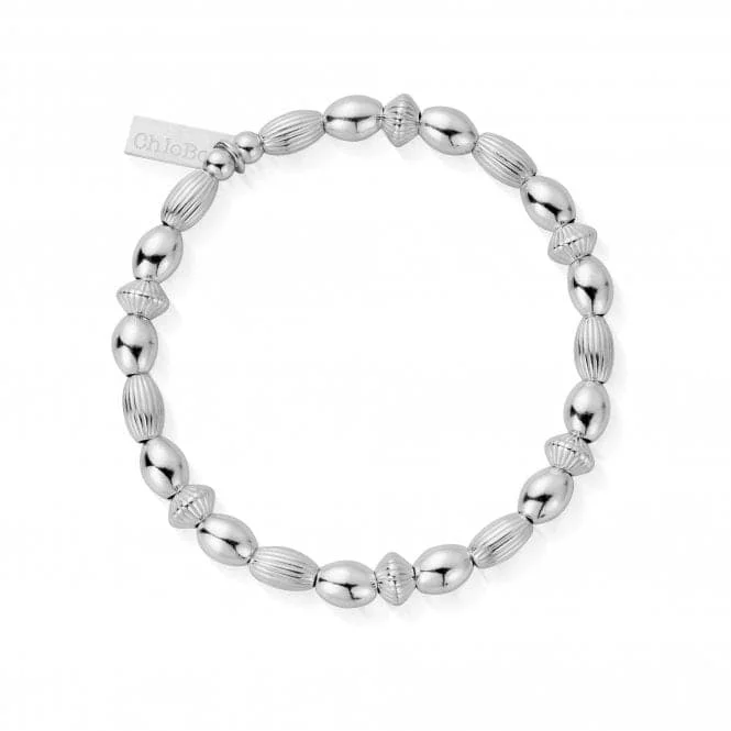 silver bracelet with butterfly charm for transformation and growth-Mini Oval Disc Bracelet SBMOD