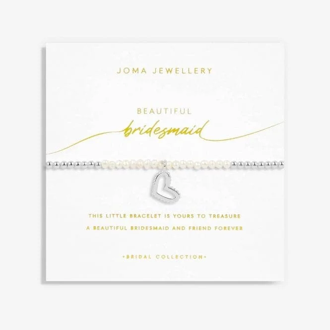 luxury gold bracelet with engraved date for special occasion-Bridal Pearl Bracelet 'Bridesmaid' 5728