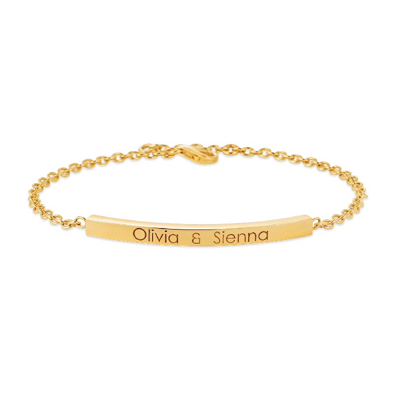 custom bracelet with meaningful symbols for spiritual healing-Quad Bar Bracelet