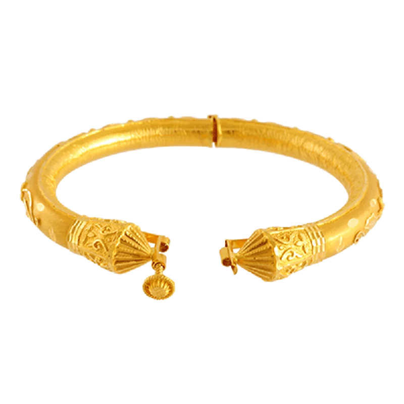 custom bracelet with family name for keepsake gift-22KT Yellow Gold Bangle For Women