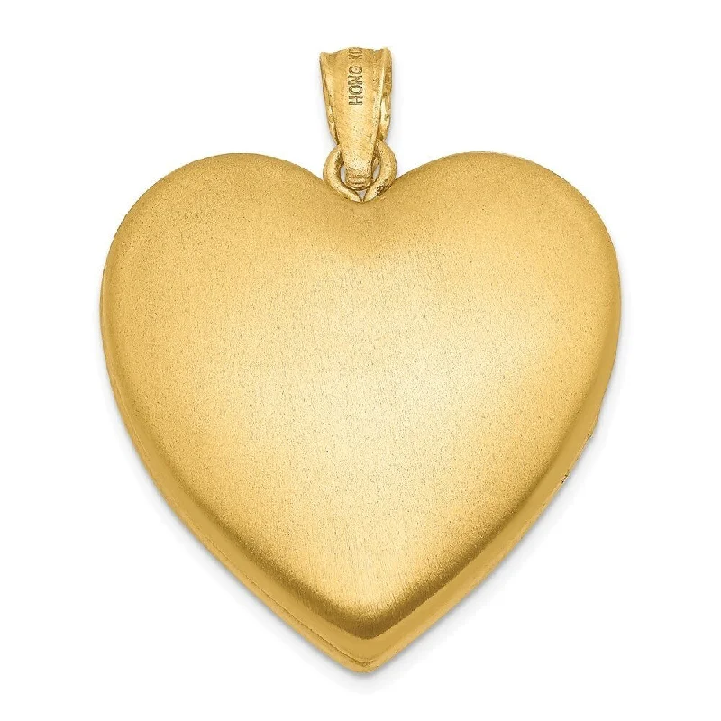 women’s heart pendant necklace with initials -Diamond2Deal 1/20 Gold Filled Grandma 23mm Enameled Family Heart Locket Pendant (L- 1.19 Inch, W- 0.94 Inch)