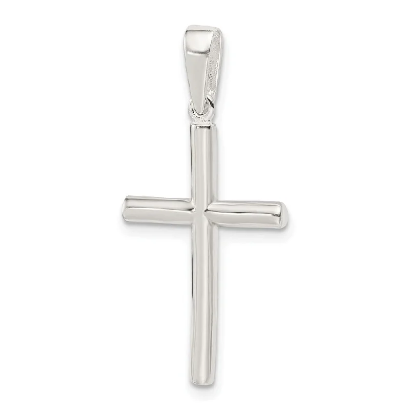 women’s adjustable pendant necklace with charm -Diamond2Deal 925 Sterling Silver Cross Pendant (L- 27.5 mm, W- 16 mm)