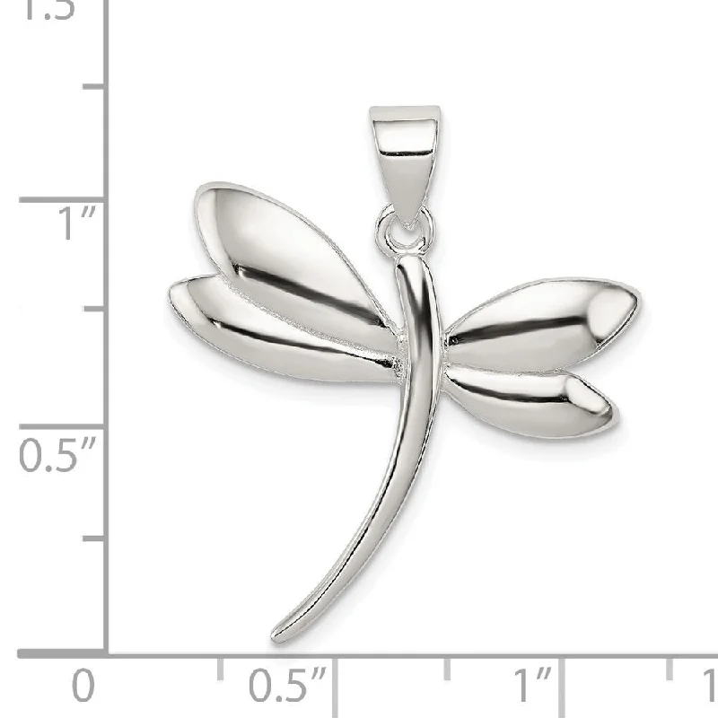 custom pendant necklace with charm for anniversary -Diamond2Deal 925 Sterling Silver Dragonfly Pendant