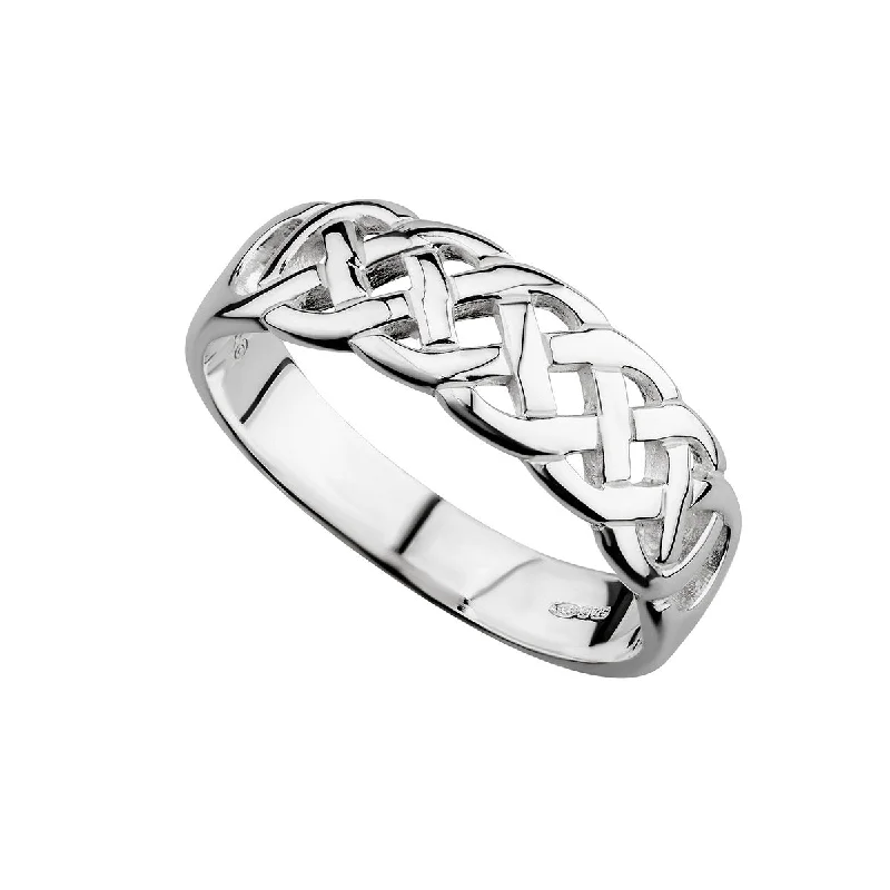 custom wedding rings with sapphires and rubies for women-Celtic Endless Knot Ring