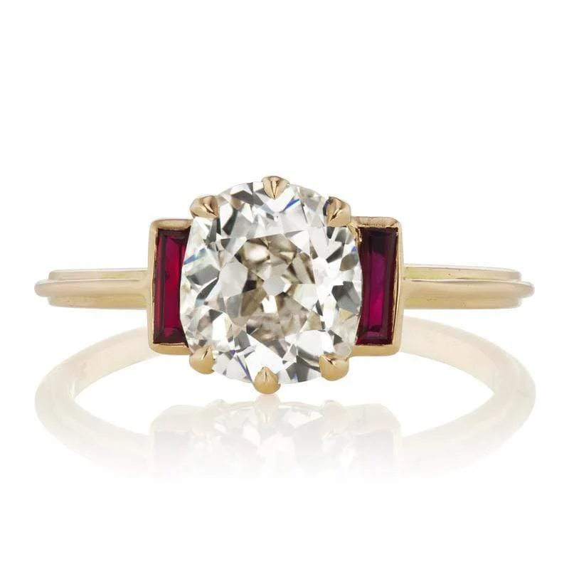 women’s platinum engagement rings with sapphires and rubies-Petra 1.56