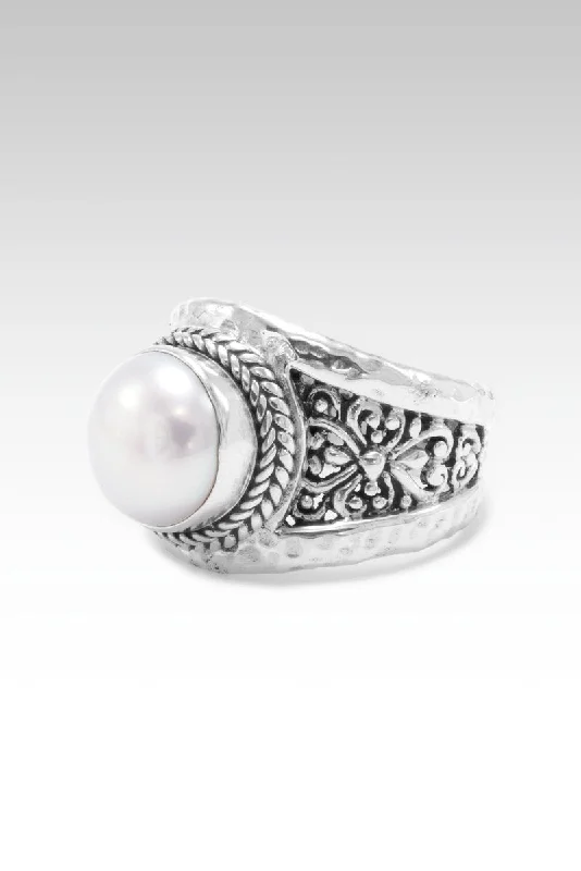 vintage engagement rings for men with sapphires for wedding bands-Joyful Admiration Ring™ in Freshwater Pearl