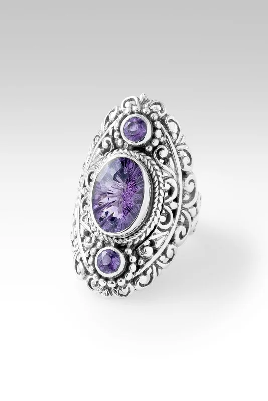 men’s custom wedding rings with sapphires for engagement rings-Joyful Expectation Ring™ in Amethyst