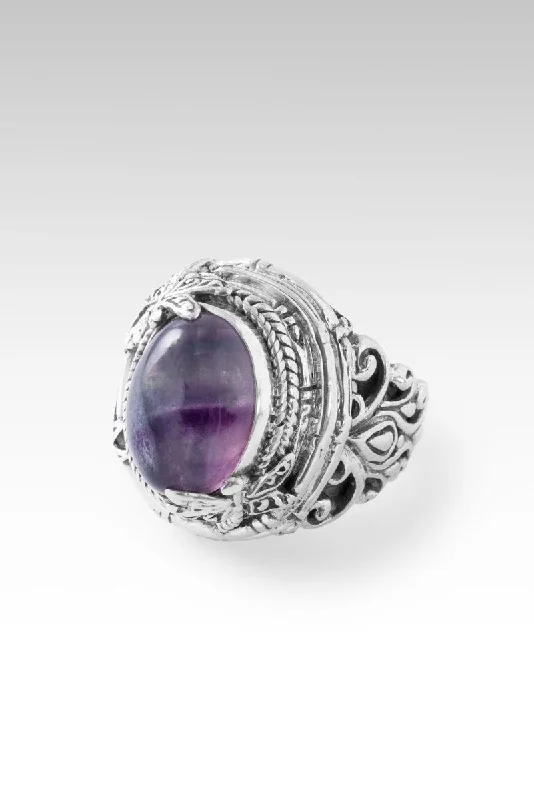 custom rings with diamonds and sapphires for wedding bands-Life's Simple Pleasures Ring™ in Rainbow Fluorite