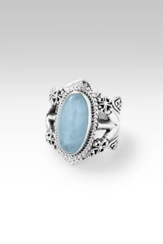 custom rings for women with sapphires and rubies for wedding-Light of the World Ring™ in Aquamarine