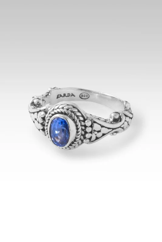 custom rings with sapphires for engagement bands for women-Love One Another Ring™ II in Ceylon Blue Sapphire