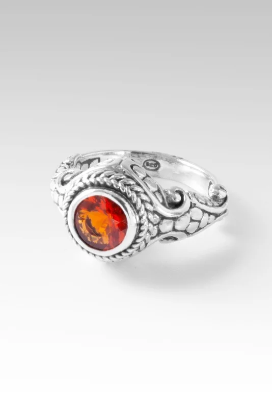 women’s rings with sapphires and diamonds for engagement for wedding-Love One Another Ring II™ in Mexican Fire Opal