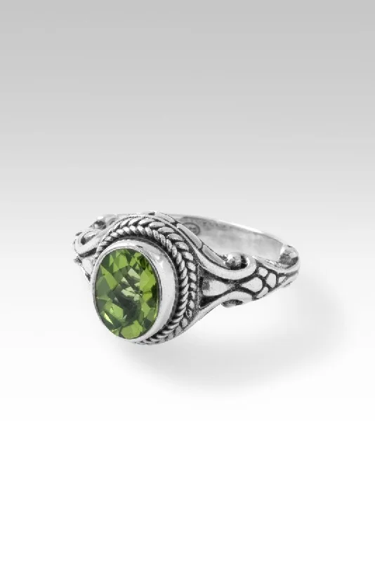 vintage engagement rings for women with diamonds for engagement-Love One Another Ring II™ in Peridot