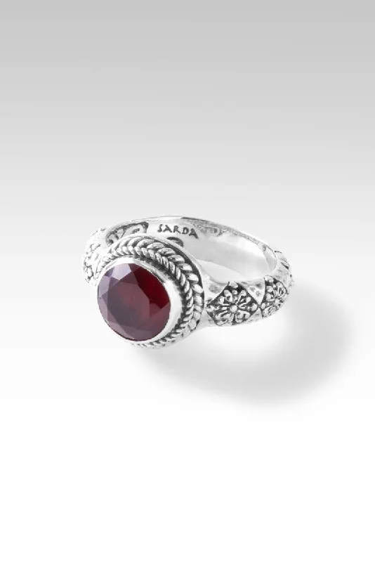 platinum wedding bands for men with sapphires and rubies for engagement-Make Your Light Shine Ring™ in Hessonite Garnet