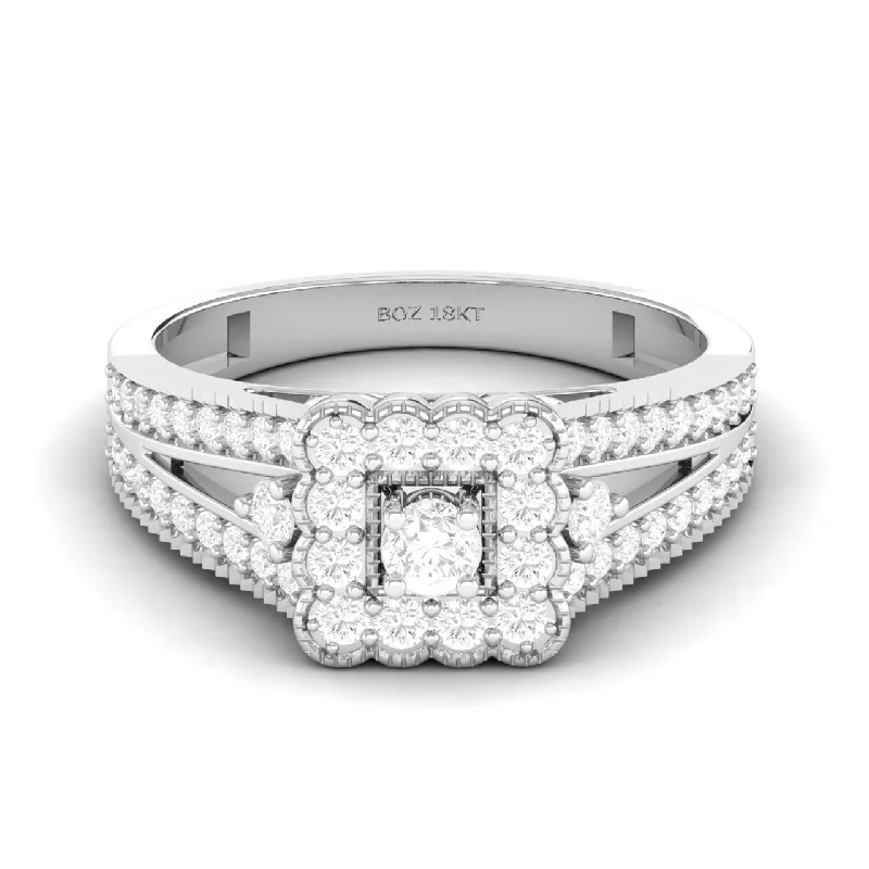 custom rings with diamonds for women’s engagement-Nora Natural Diamond Engagement Ring