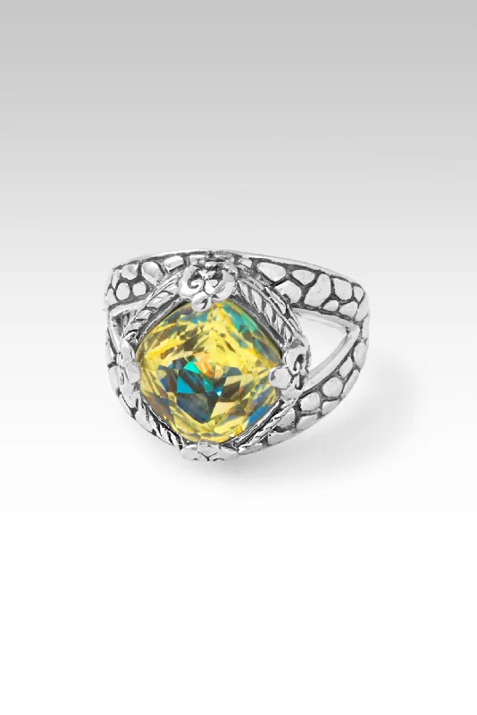 women’s engagement rings with sapphires for wedding bands-Path of Light Ring™ in Jealous Yellow™ Mystic Quartz