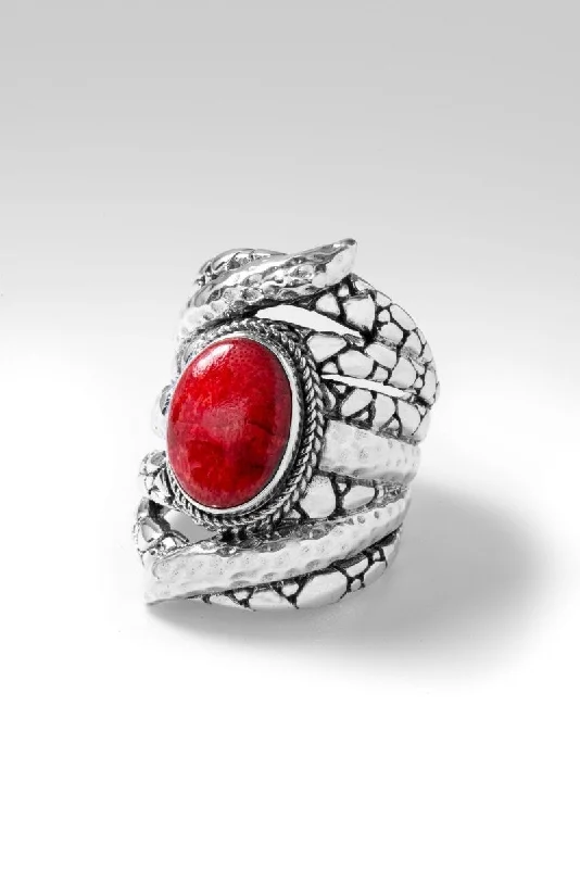 women’s wedding rings with sapphires for wedding bands-Peacemaker Ring II™ in Red Sponge Coral