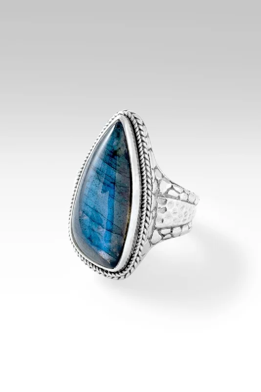 custom rings with diamonds and sapphires for wedding bands-Promise Never Ends Ring™ in Labradorite