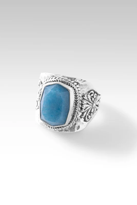 women’s custom-made wedding rings with sapphires for engagement-Purpose & Intent Ring™ in Blue Quartz