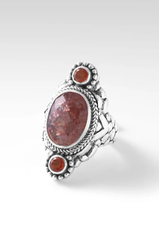 vintage engagement rings for men with sapphires and rubies-Radiant with Light Ring II™ in Orange Sunstone