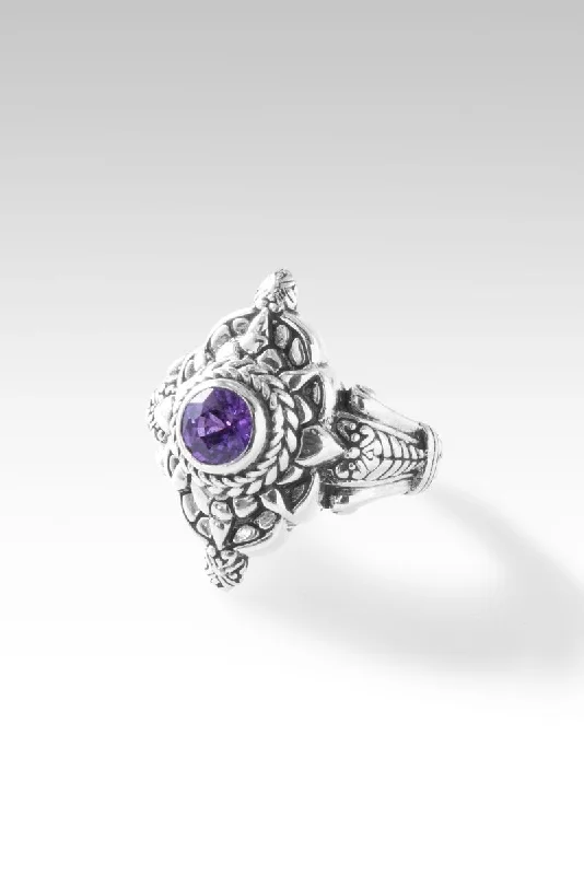 custom wedding bands with sapphires for women’s engagement rings-Regal Blessings Ring™ in Madagascar Purple Sapphire