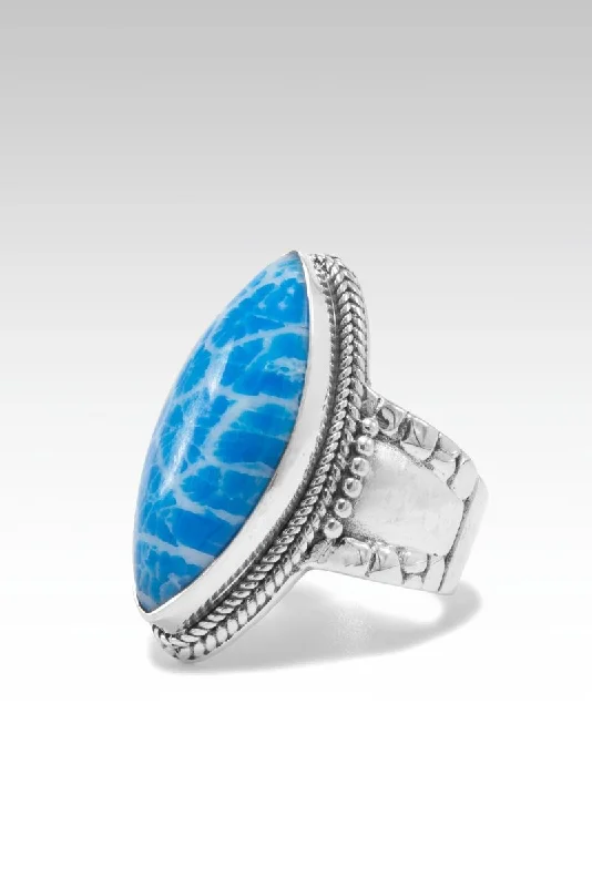 men’s custom wedding rings with sapphires for engagement rings-Restore My Soul Ring™ in Powder Blue Indonesian Coral