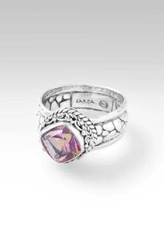 women’s rings with sapphires and rubies for wedding engagement-Serene Spirit Ring™ in Rainbow Sherbet™ Mystic Quartz