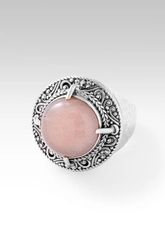 men’s wedding rings with sapphires and diamonds for engagement rings-Serve Humbly Ring™ in Peach Moonstone