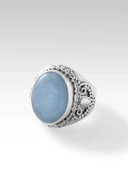 custom wedding bands with sapphires for engagement with diamonds-Spirit Within Me Ring™ in Aquamarine