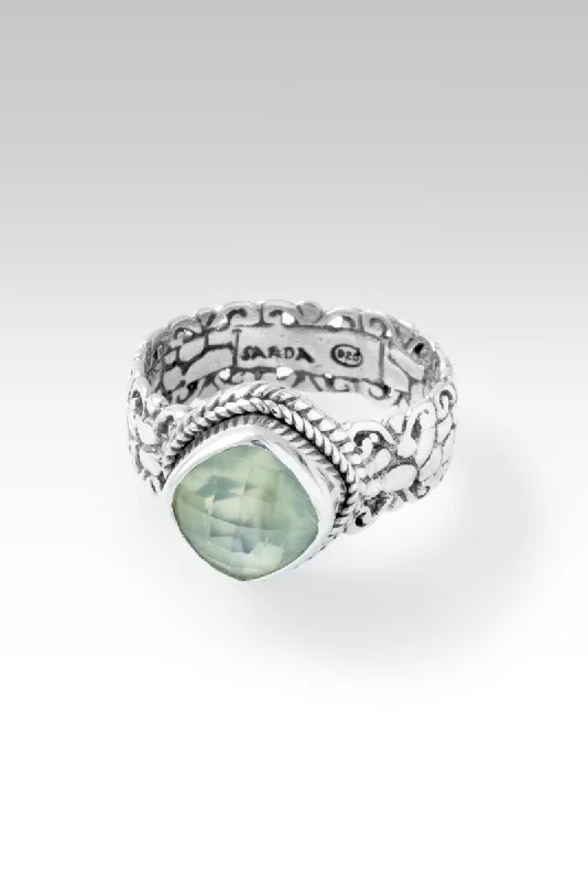 women’s rings with sapphires and emeralds for engagement-Strength of My Song Ring™ in Prehnite