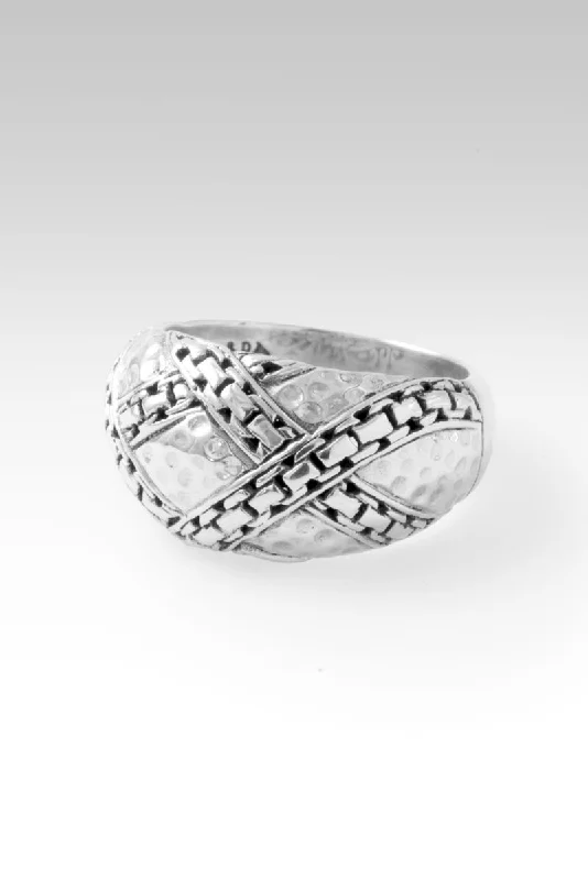 custom wedding rings with sapphires and rubies for women-Tranquil Spirit Ring™ in Chainlink