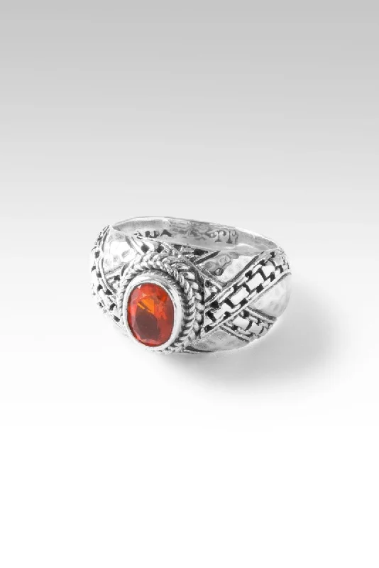 platinum wedding bands with sapphires for men’s engagement-Tranquil Spirit Ring II™ in Mexican Fire Opal