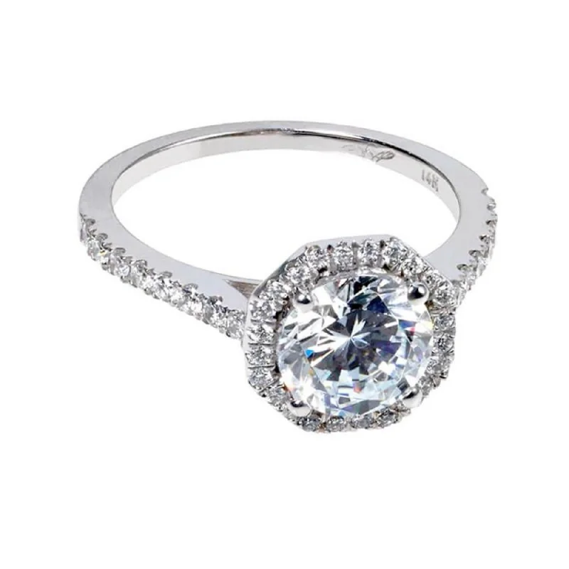 women’s rings with sapphires and diamonds for engagement for men-Unique Halo Engagement Ring