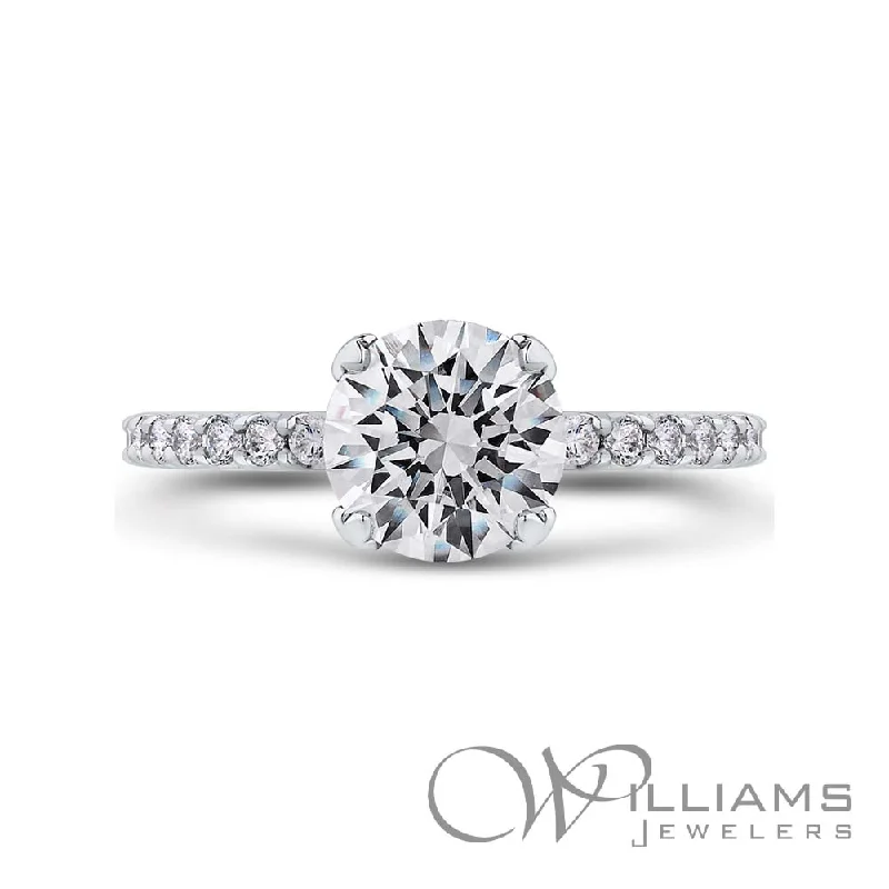 women’s engagement rings with diamonds and sapphires for engagement rings-Williams Signature 14 Karat Diamond Engagement Ring