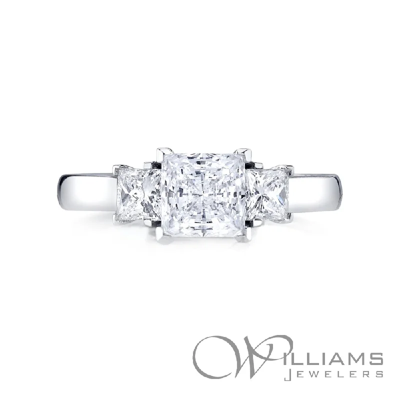 women’s platinum engagement rings with diamonds for wedding bands-Williams Signature 14 Karat Diamond Engagement Ring