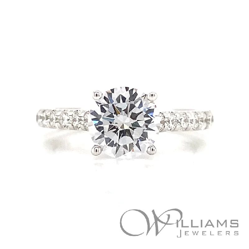 men’s custom engagement rings with diamonds for wedding-Williams Signature 14 Karat Diamond Engagement Ring