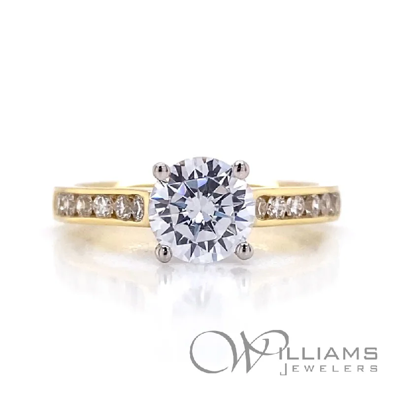 men’s platinum wedding rings with diamonds and sapphires for custom engagement-Williams Signature 18 Karat Diamond Engagement Ring