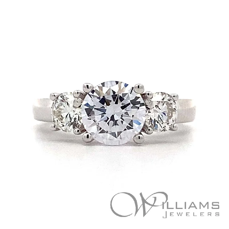 custom rings with sapphires for men’s wedding engagement-Williams Signature 18 Karat Diamond Engagement Ring