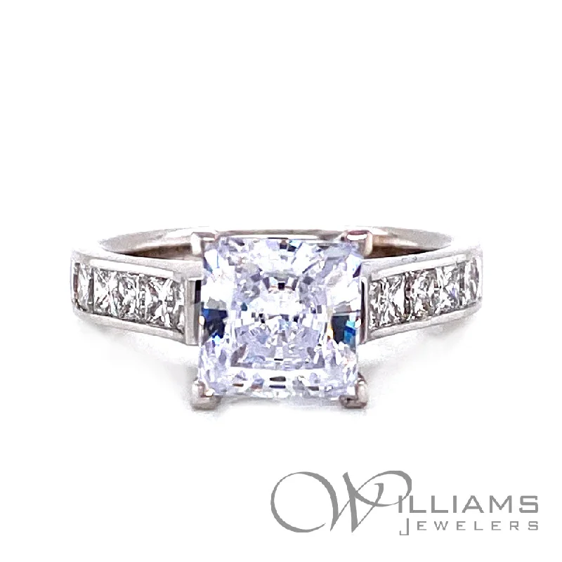 custom rings for women with sapphires for wedding-Williams Signature 18 Karat Diamond Engagement Ring