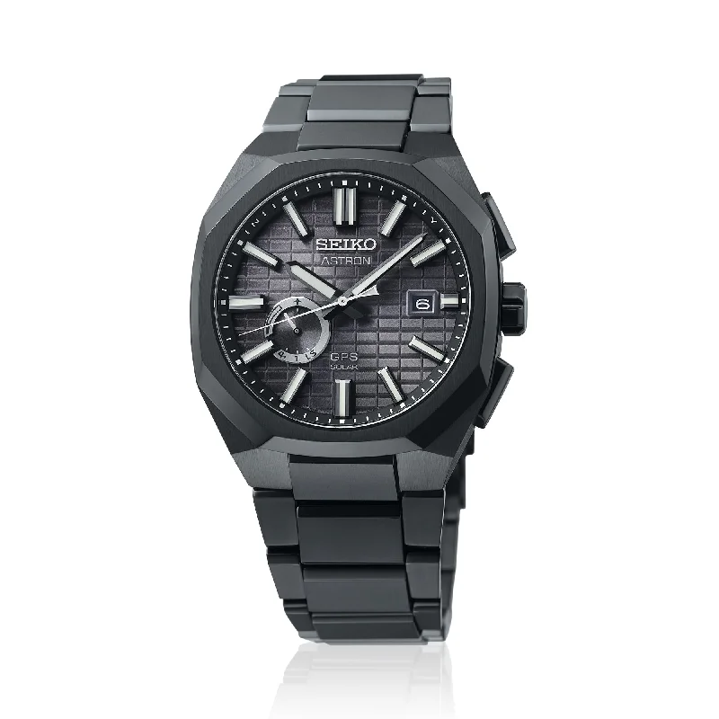 luxury watches for women with diamond-encrusted bezels and modern dials -Seiko Astron 41.20mm Solar GPS Watch SSJ015J