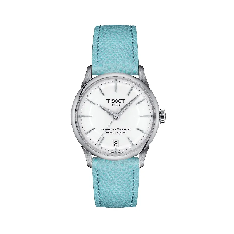 luxury watches for women with stainless steel bands and gemstone detailing -Tissot Chemin Des Tourelles Powermatic 34mm Watch T139.207.16.011.00