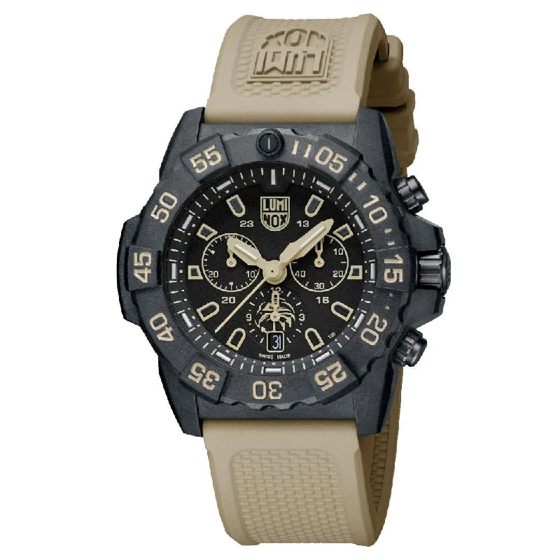 sport watches for men with fitness tracking and long battery life -Luminox SEAL Foundation Series 45mm Chronograph Quartz Watch XS.3590.NSF.SET