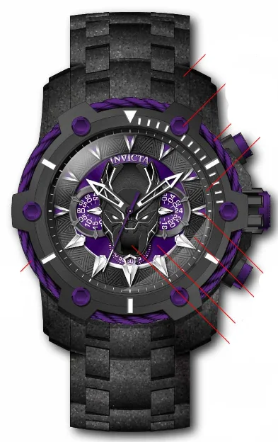 men’s watches with oversized faces and durable rubber straps -Band For Invicta Marvel 37884