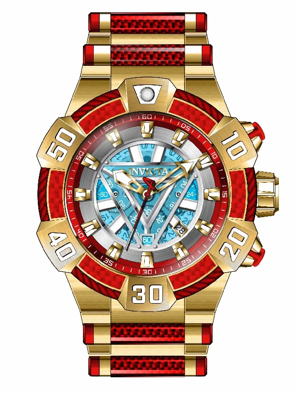 women’s watches with polished metal bands and minimalist dials -Band For Invicta Marvel 38021