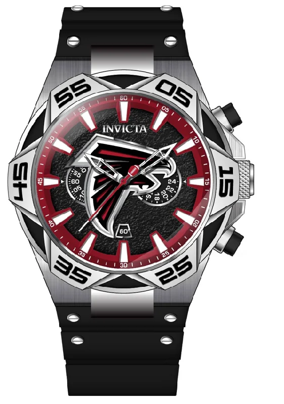 men's watches with leather straps and customizable digital settings -Band For Invicta NFL 41762