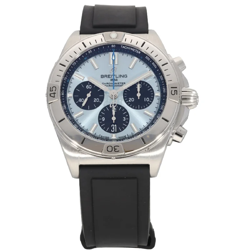 men's watches with solar-powered features and classic designs -Breitling Chronomat PB0134 42mm Stainless Steel Watch