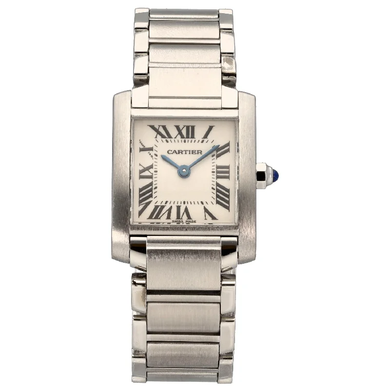 digital watches for women with fitness apps and real-time tracking -Cartier Tank Francaise 2384 20mm Stainless Steel Watch