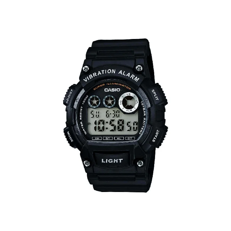 sport watches for men with heart rate, sleep tracking, and GPS features -Casio Collection Gents Black Resin Strap Watch